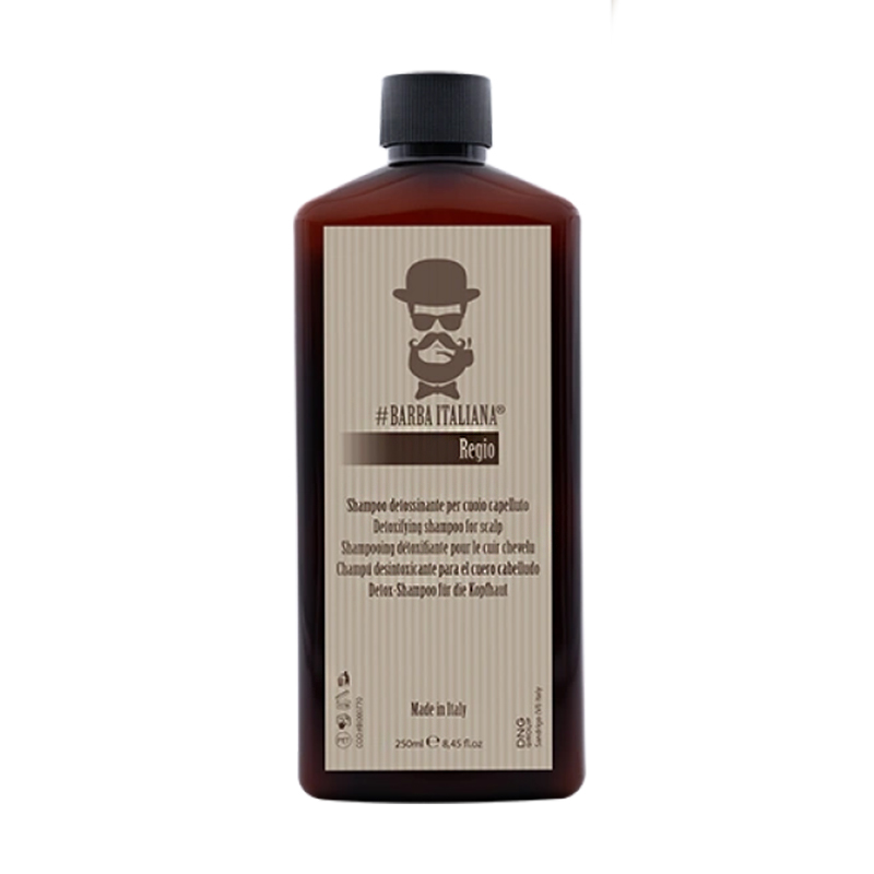 Чоловічий детоксикувальний шампунь для шкіри голови Barba Italiana Regio Detoxifying Shampoo for Scalp, 250 мл